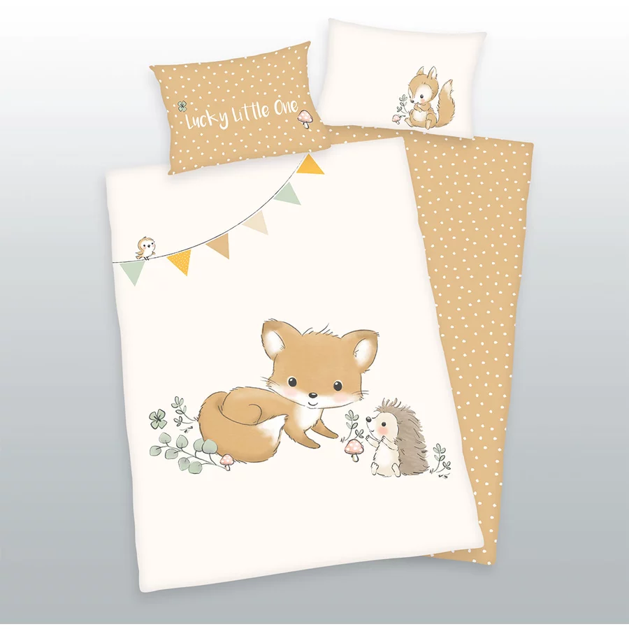 urra Komplettbett Fuchs und Igel 70 x 140 cm