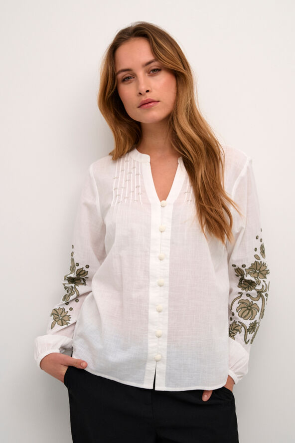 Cream CRBrodie Blouse Snow white