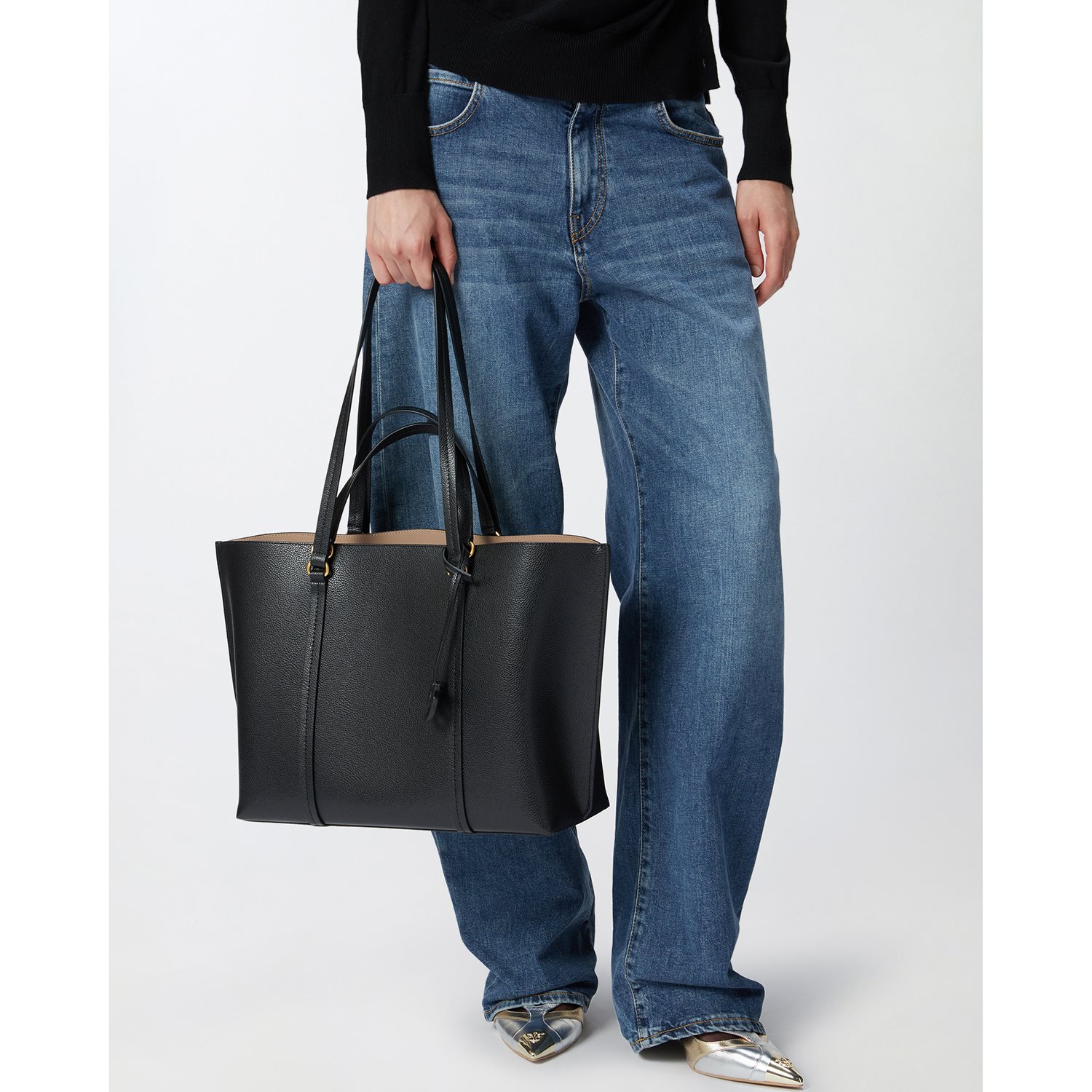 Pinko Carrie Shopper Big Pelle Botta black
