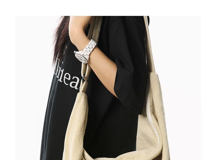 Hikuozy - Corduroy Crossbody Bag