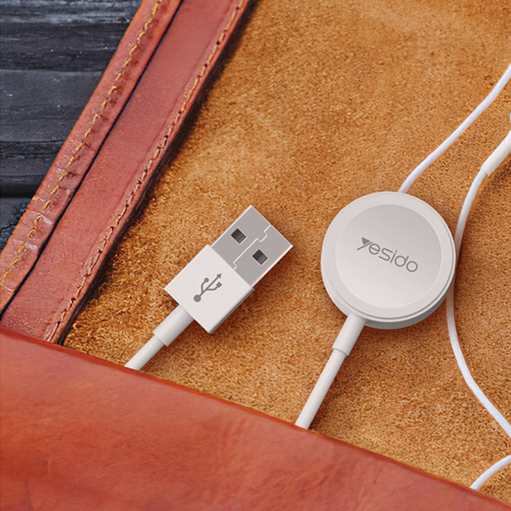 (1m) USB A auf Apple Watch Magnetisches Ladekabel - Weiss