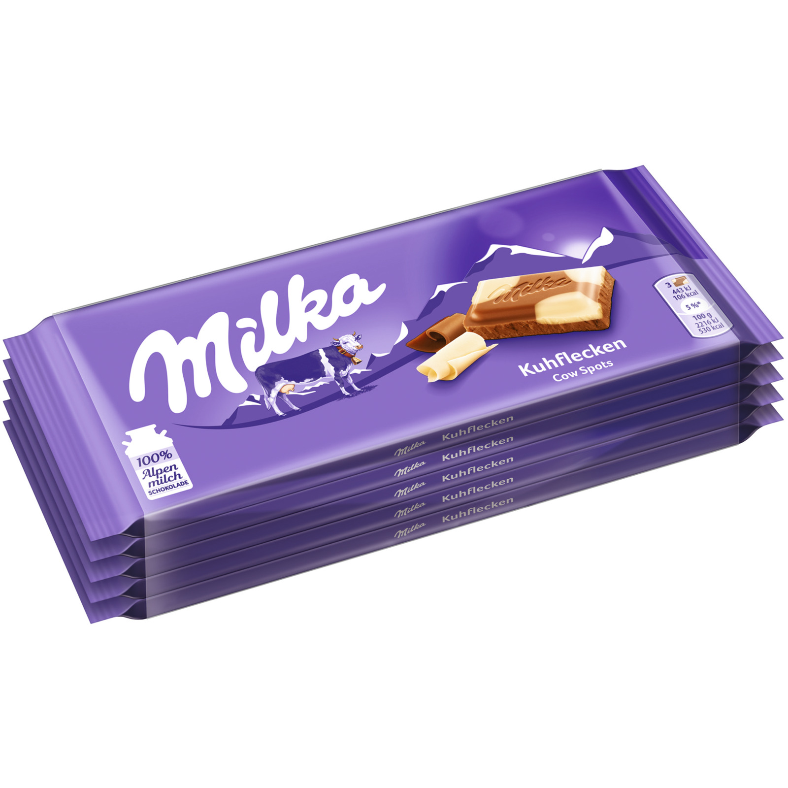 Milka Kuhflecken Tafelschokolade 5 x 100 g
