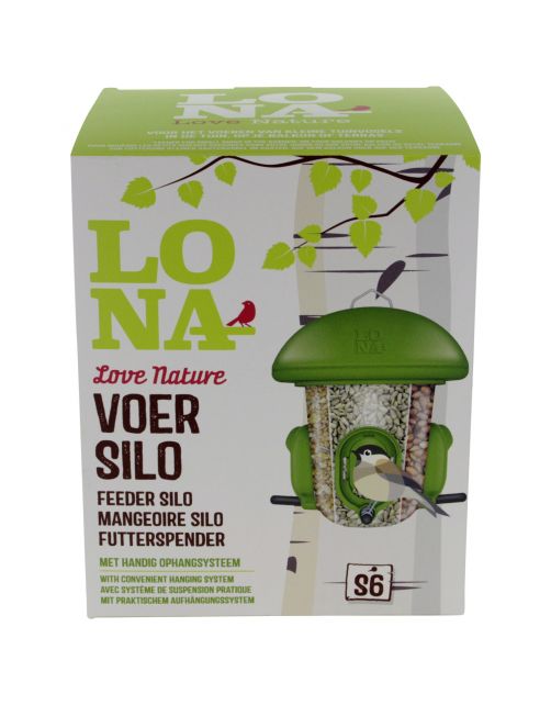 Lona Voersilo S6 - Voersilo - 21 cm 800 ml Groen Transparant