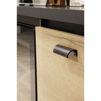 Hermeta ladegreep opschroevend 90 mm mat zwart