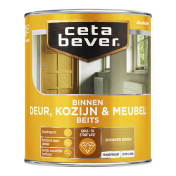CetaBever Deur, Kozijn & Meubelbeits zijdeglans transparant donker eiken 750 ml