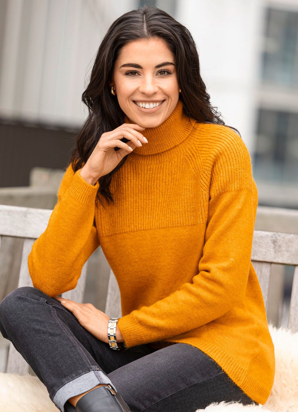 Pullover in Strickmix