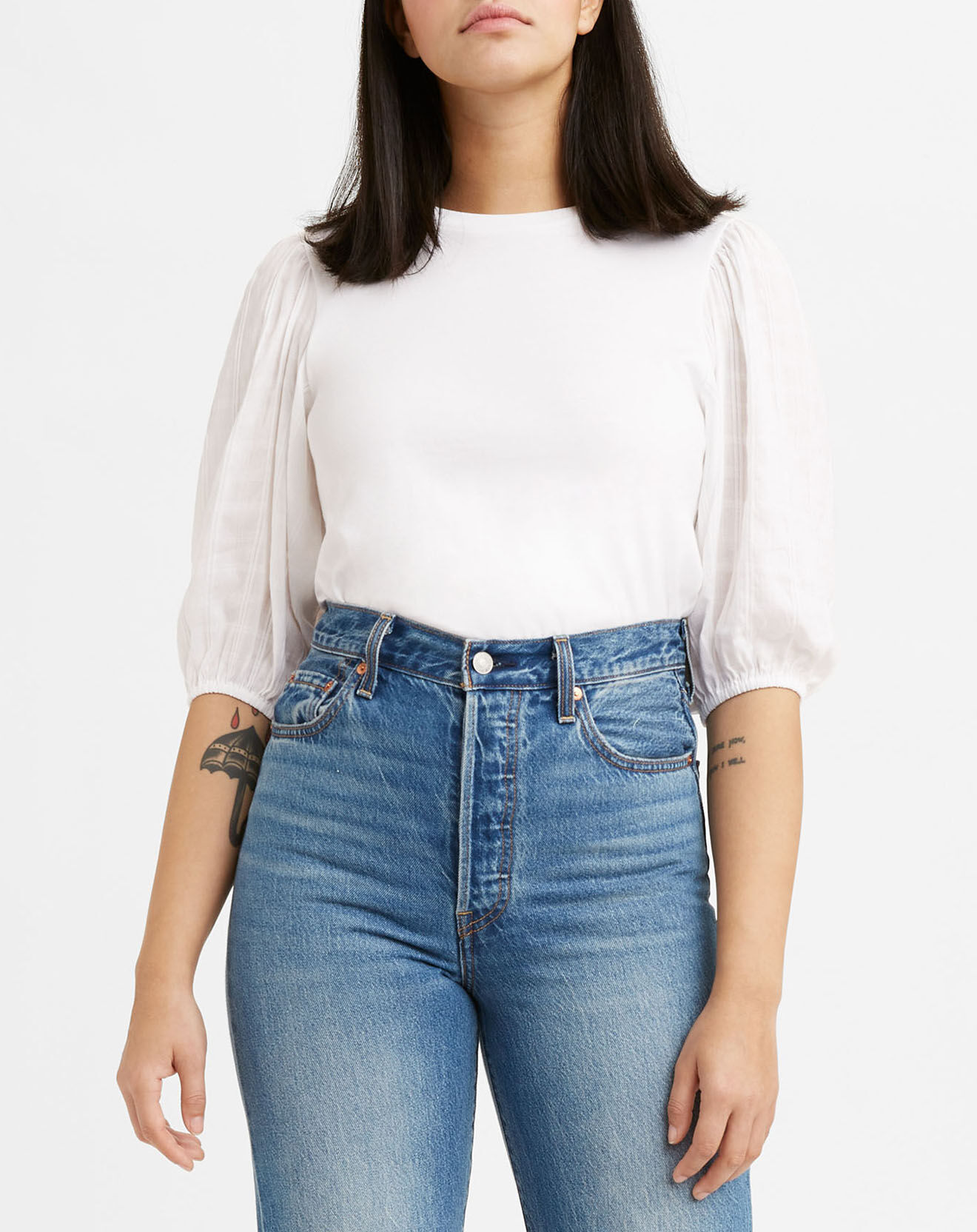 Levi's® Blouse en Coton Poet blanche