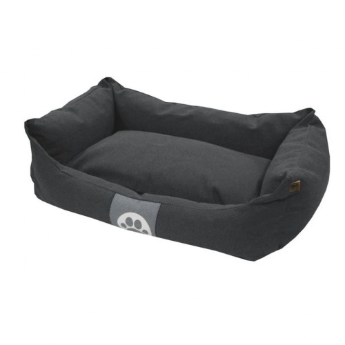 cama de almofada para cachorro cinza