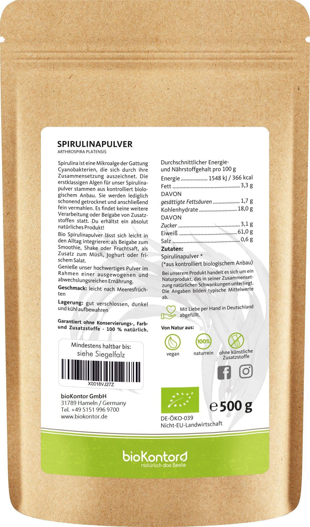 bioKontor Spirulinapulver