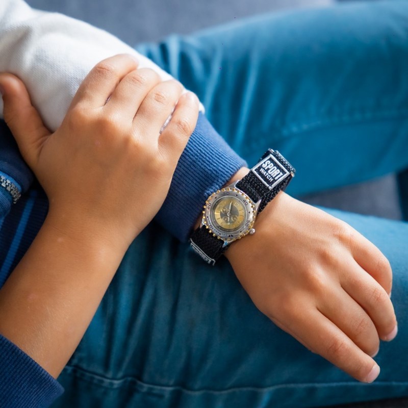 Montre Unisexe CHTIME bracelet Tissu Noir
