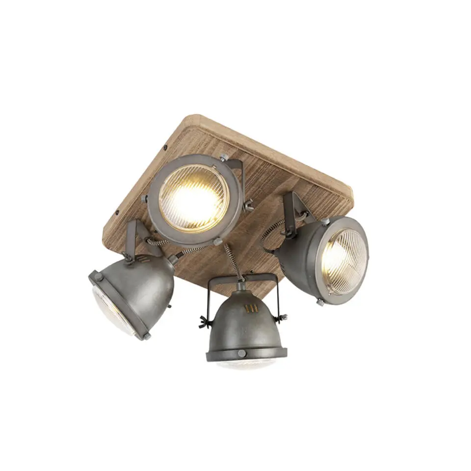Qazqa opbouwspots emado grijs gu10