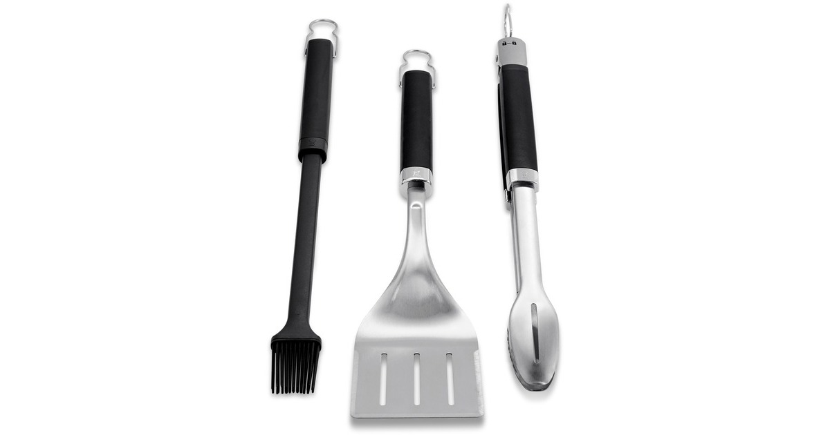 Weber3-delige Precision barbecueset grillbestek  (Roestvrij staal/zwart)