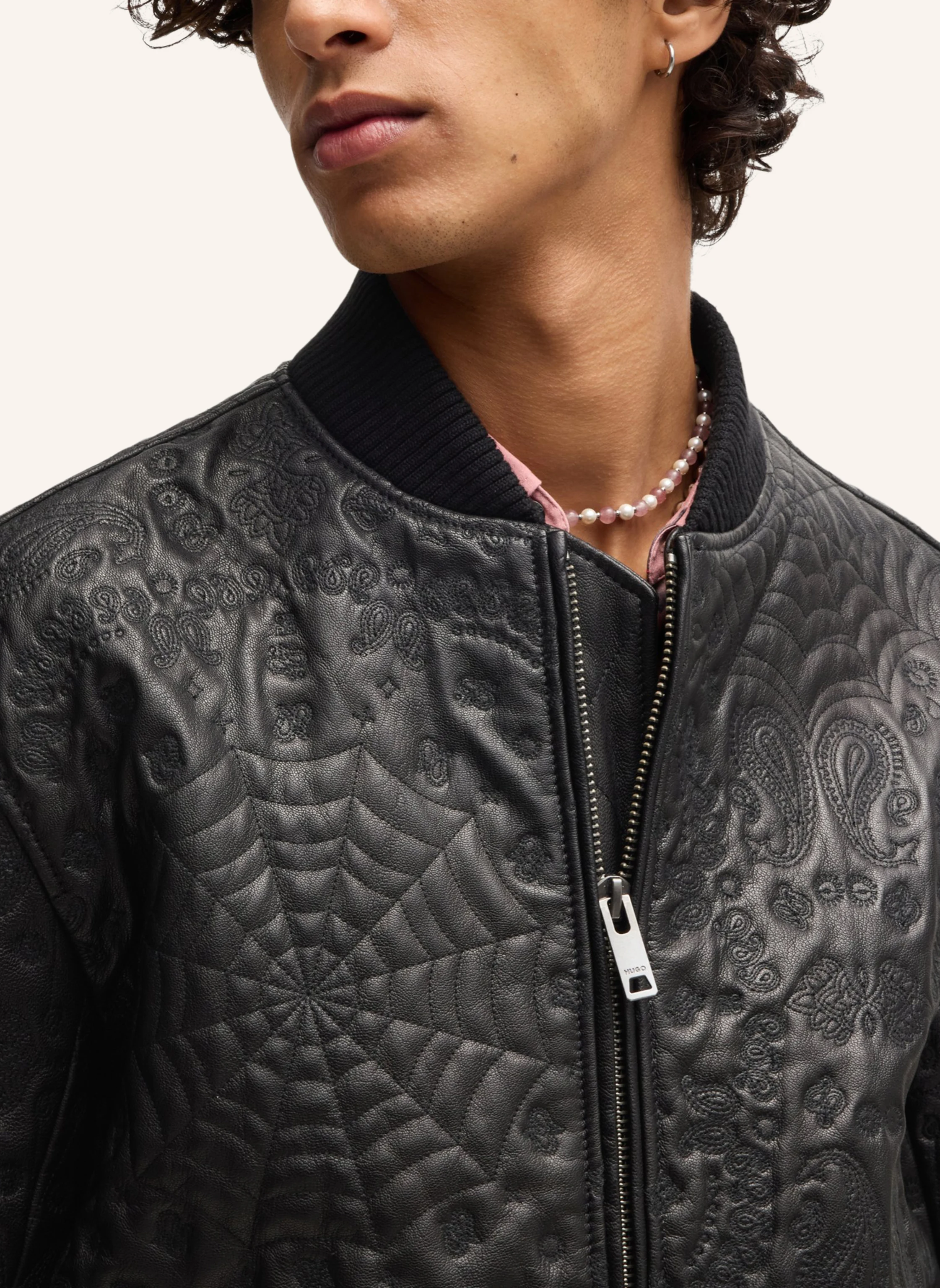 HUGO Lederjacke LUFTER Relaxed Fit