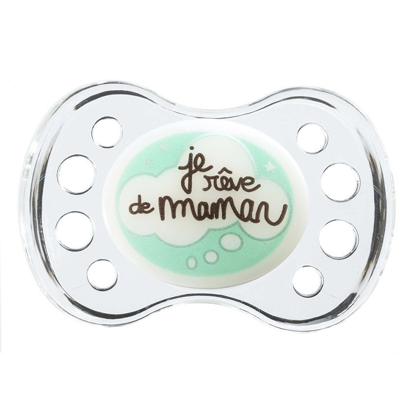 Sucette 2eme age nuit silicone - Blanc
