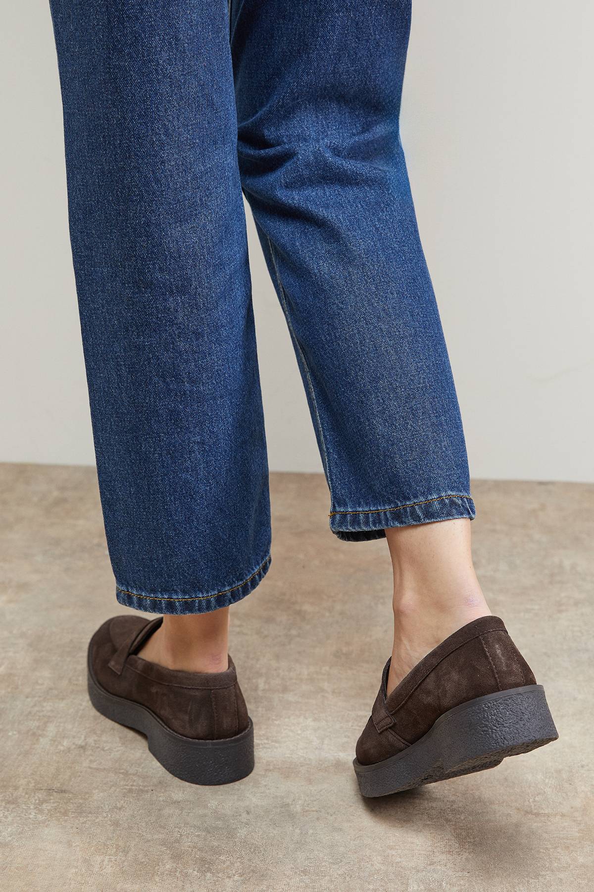 Oasis Mocassins Penny Décontractés à Semelle Épaisse en Daim Beurre