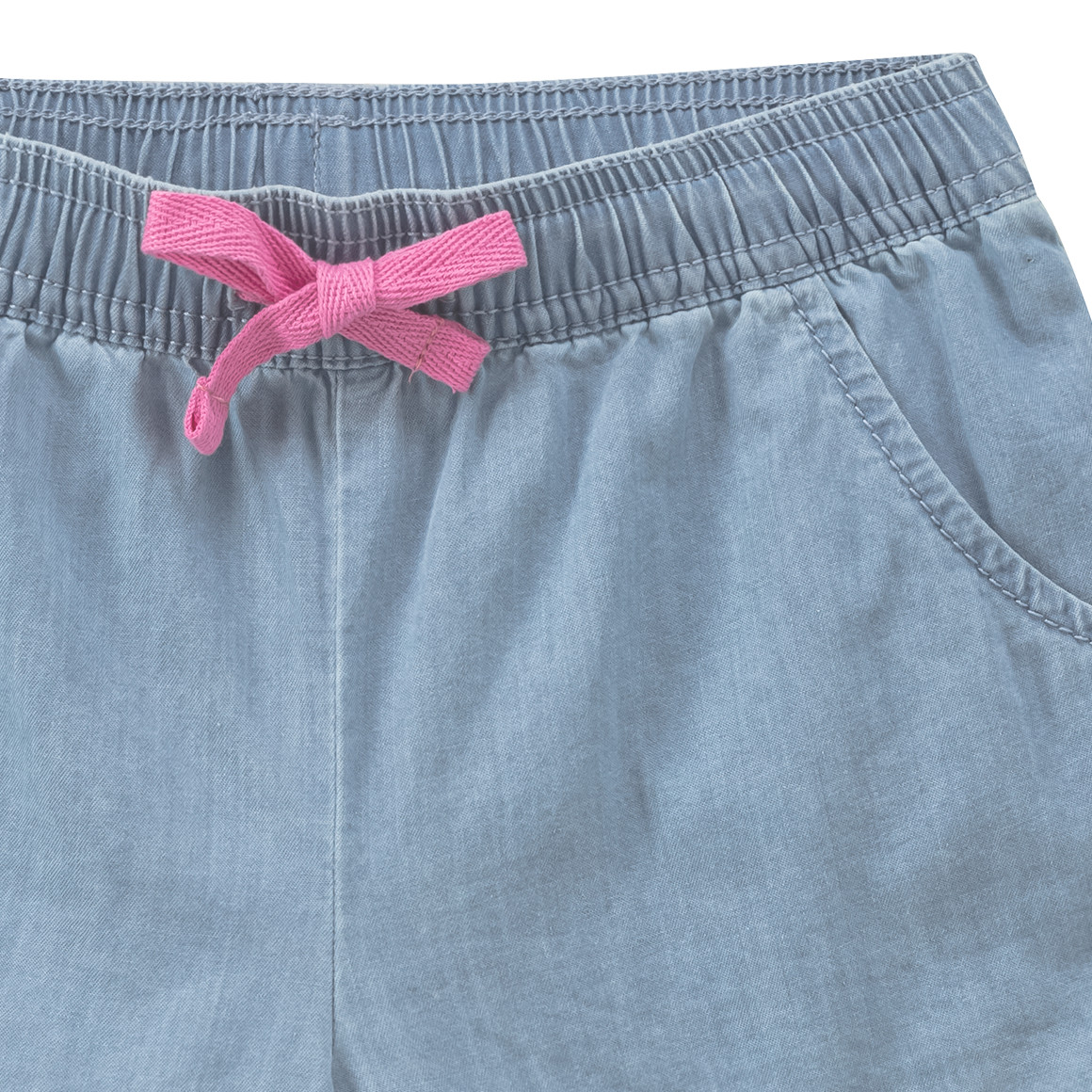 Topolino Mädchen Shorts in Denim-Optik hellblau