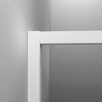 Sealskin Contour Schuifdeur voor nis 140x200 cm, 6 mm helder veiligheidsglas met antikalklaag Mat wit
