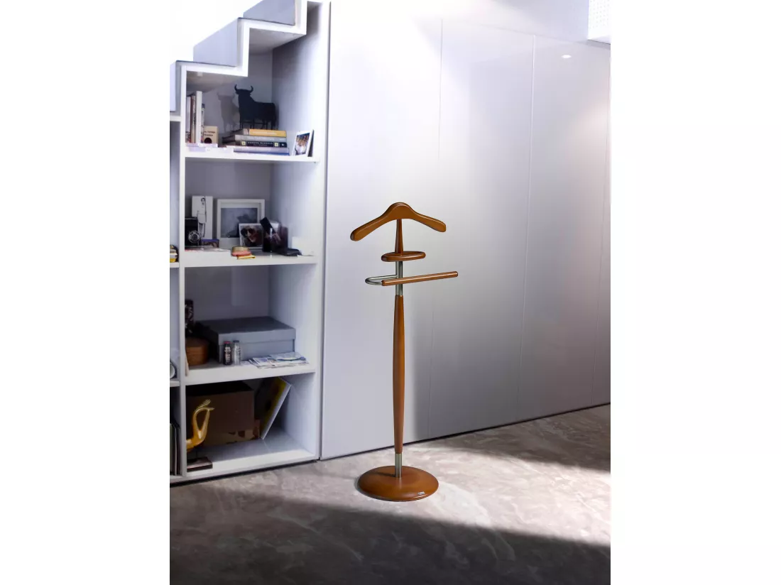 Valet de nuit - H110cm x L45cm x P32cm - hêtre massif - Genova