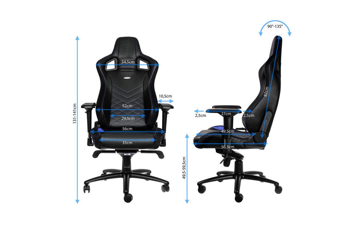 Gaming-Stuhl EPIC Schwarz/Blau<br>Besonders bequemer Computersessel, Mercedes-AMG Petronas Motorsport Edition