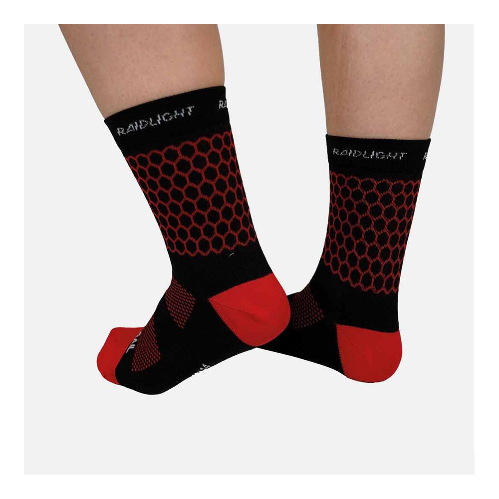 Raidlight HIGH - Chaussettes black/orange