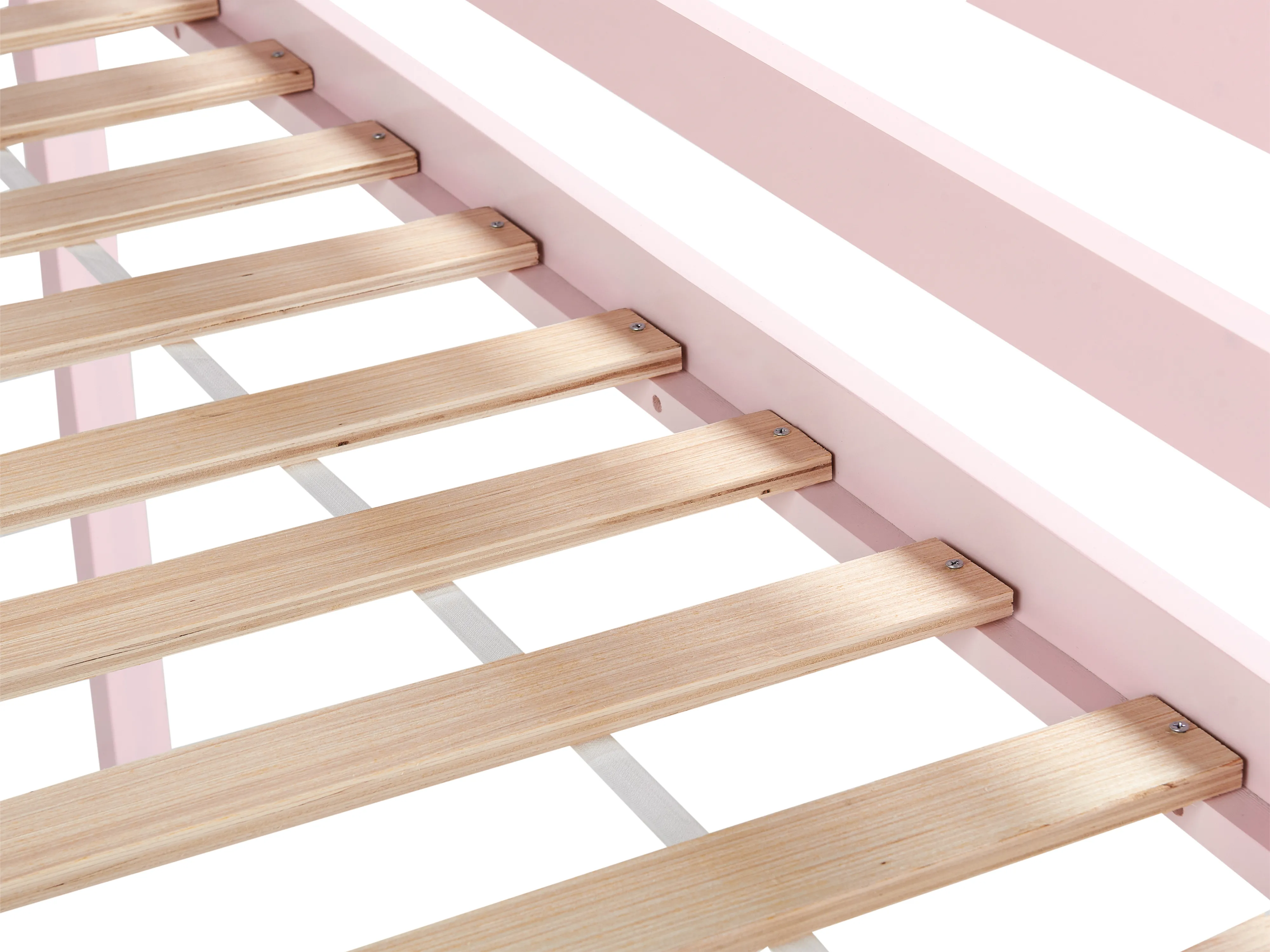 Verhoogd bed Dennenhout ASCOUX 90 x 200 cm Roze