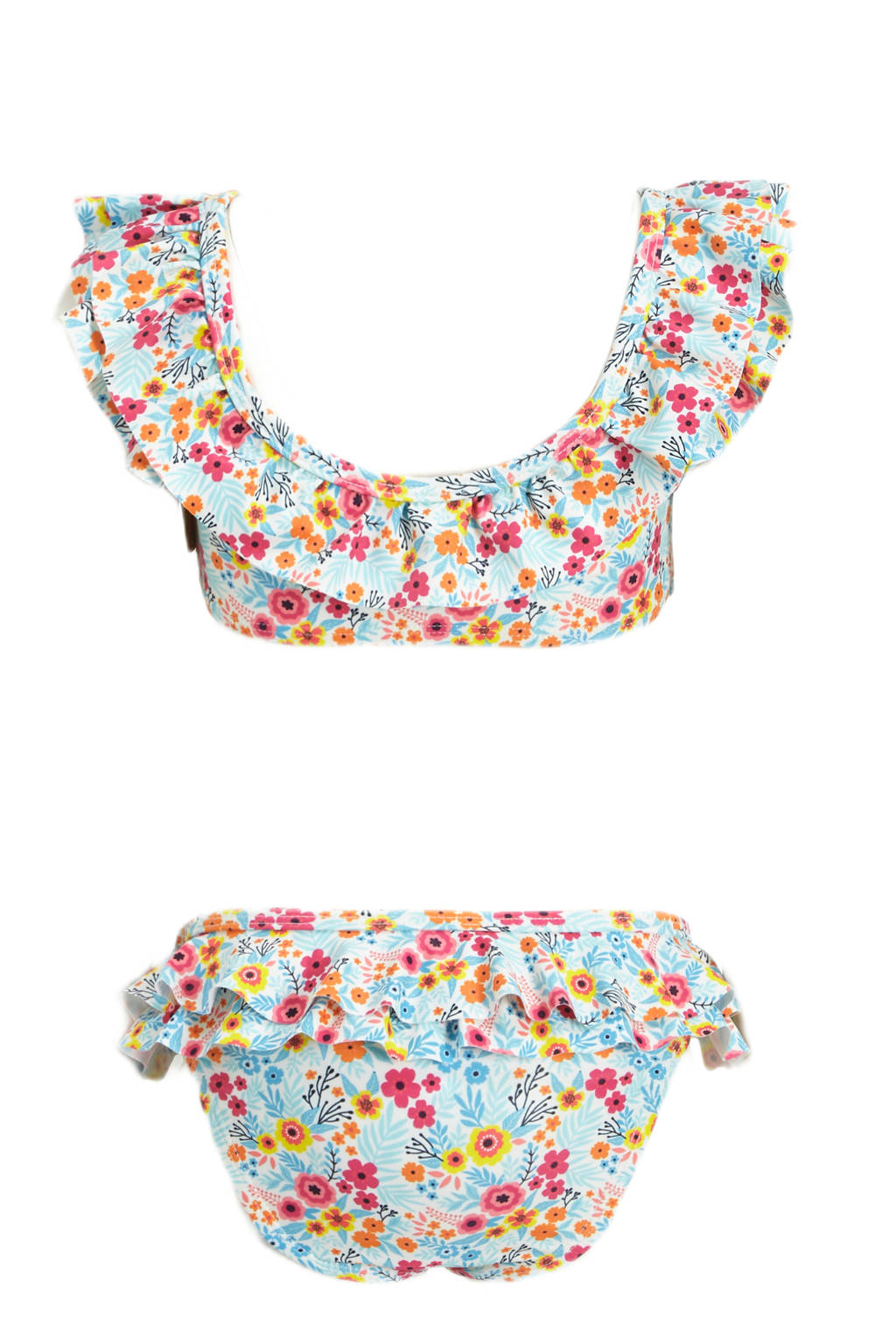 crop bikini Maaike met ruches lichtblauw