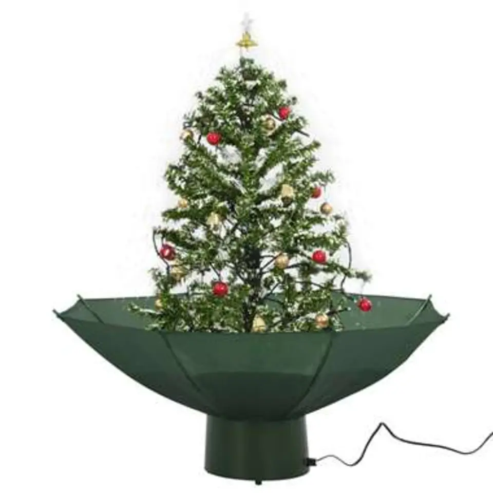 vidaXL - Sneeuwende Kerstboom - Groen - 75 x 60 cm