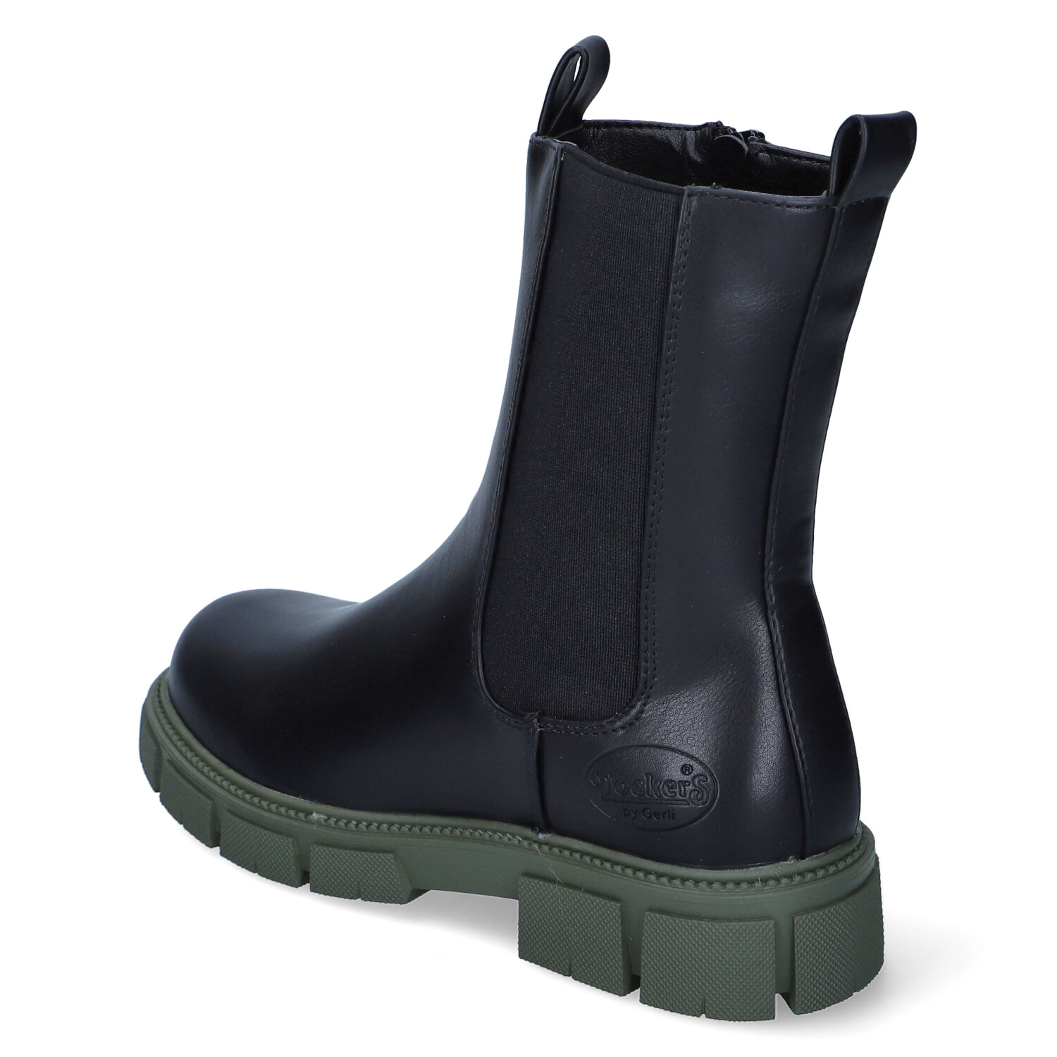 Dockers Chelsea Boots - schwarz/khaki