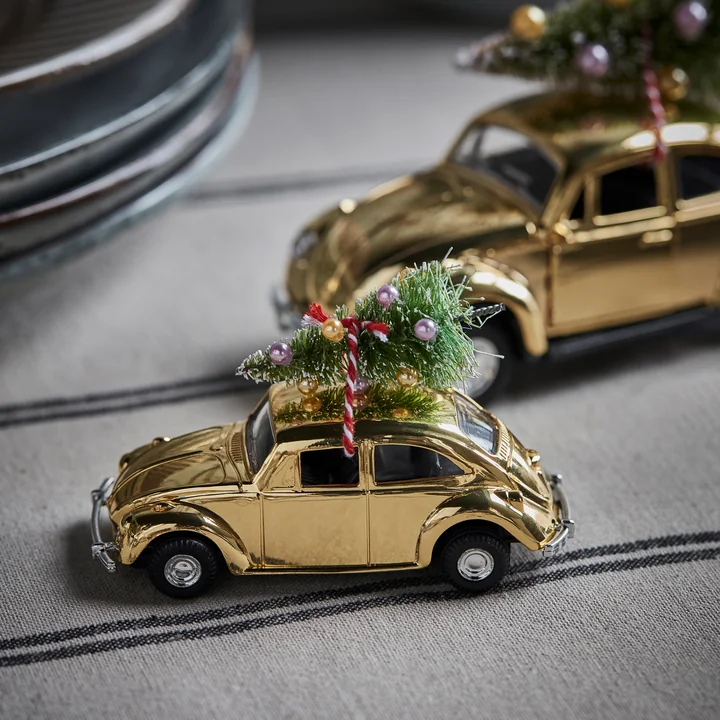 House Doctor - Xmas Cars Deko-Autos, 5,5 cm / gold