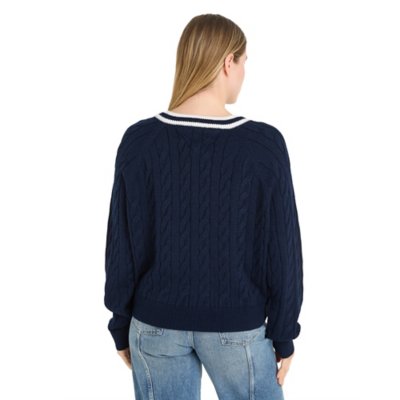 Pull femme V-Neck Cable Sweater TOMMY HILFIGER