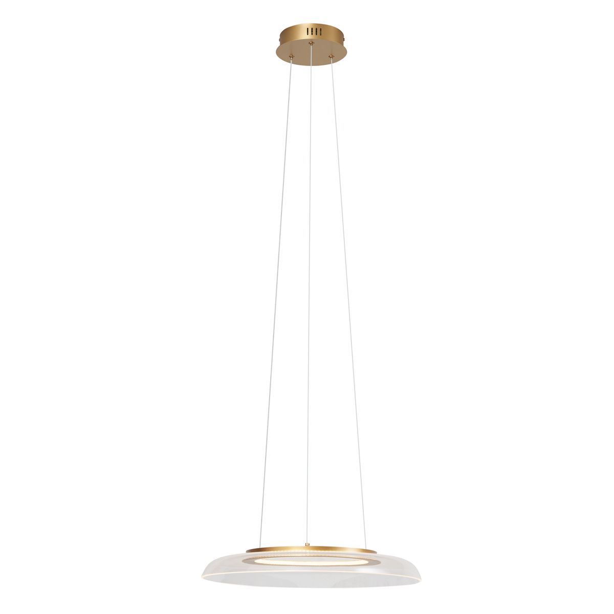Design hanglamp goud en transparant 3-staps dimbaar - Scacrylic
