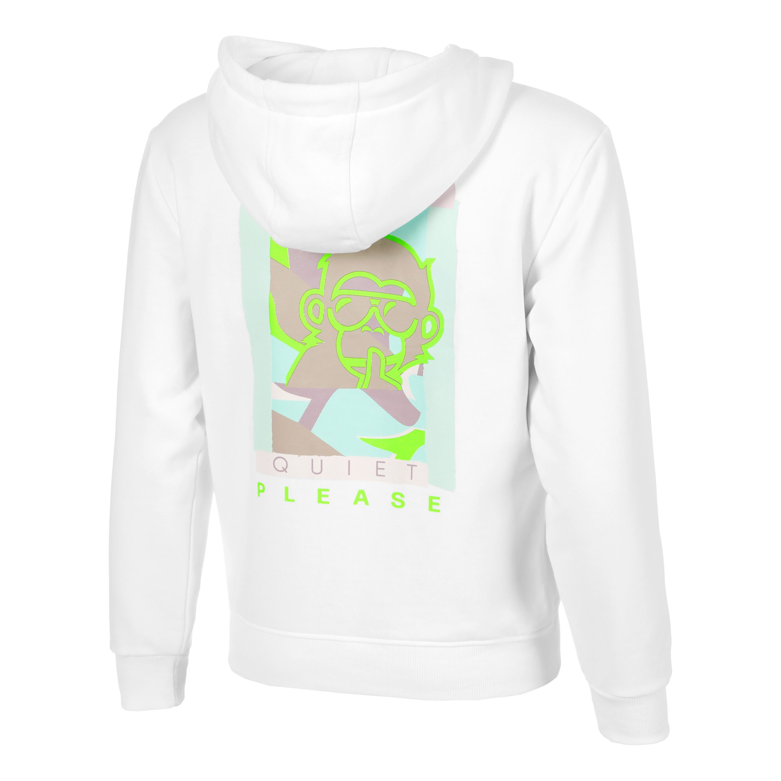 Quiet Please Wild Collage Zip Gilet En Coton Femmes - Blanc , Multicouleur