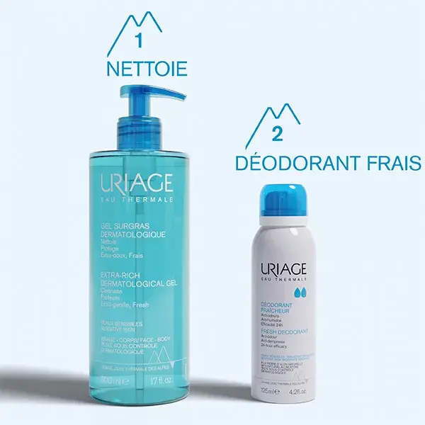Desodorante Uriage Freshness Anti-Odor e Anti-Umidade para Pele Sensível 125ml