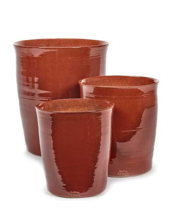 Serax Glazed shades by Serax Lines bloempot large Ø40 groen