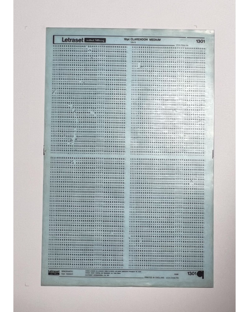 letraset-1301- CLARENDON MEDIUM - 10pt