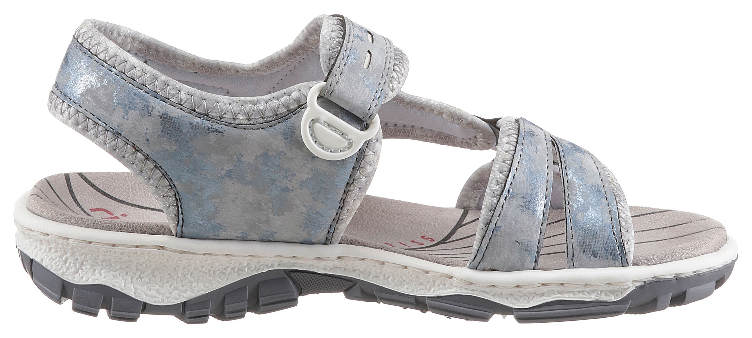 Rieker Riemchensandale  , Sommerschuh, Sandalette, Keilabsatz, in Used-Optik