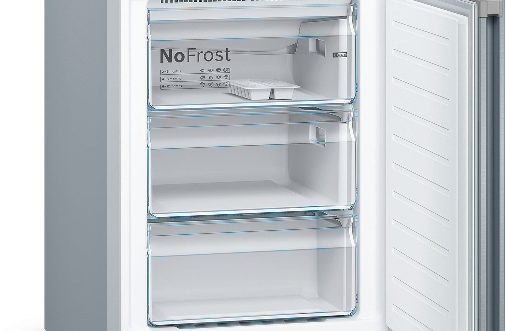 Refrigerador Combinado Independente Série 4 203 x 60 cm em Aço Inoxidável Resistente a Impressões Digitais KGN39VIEA