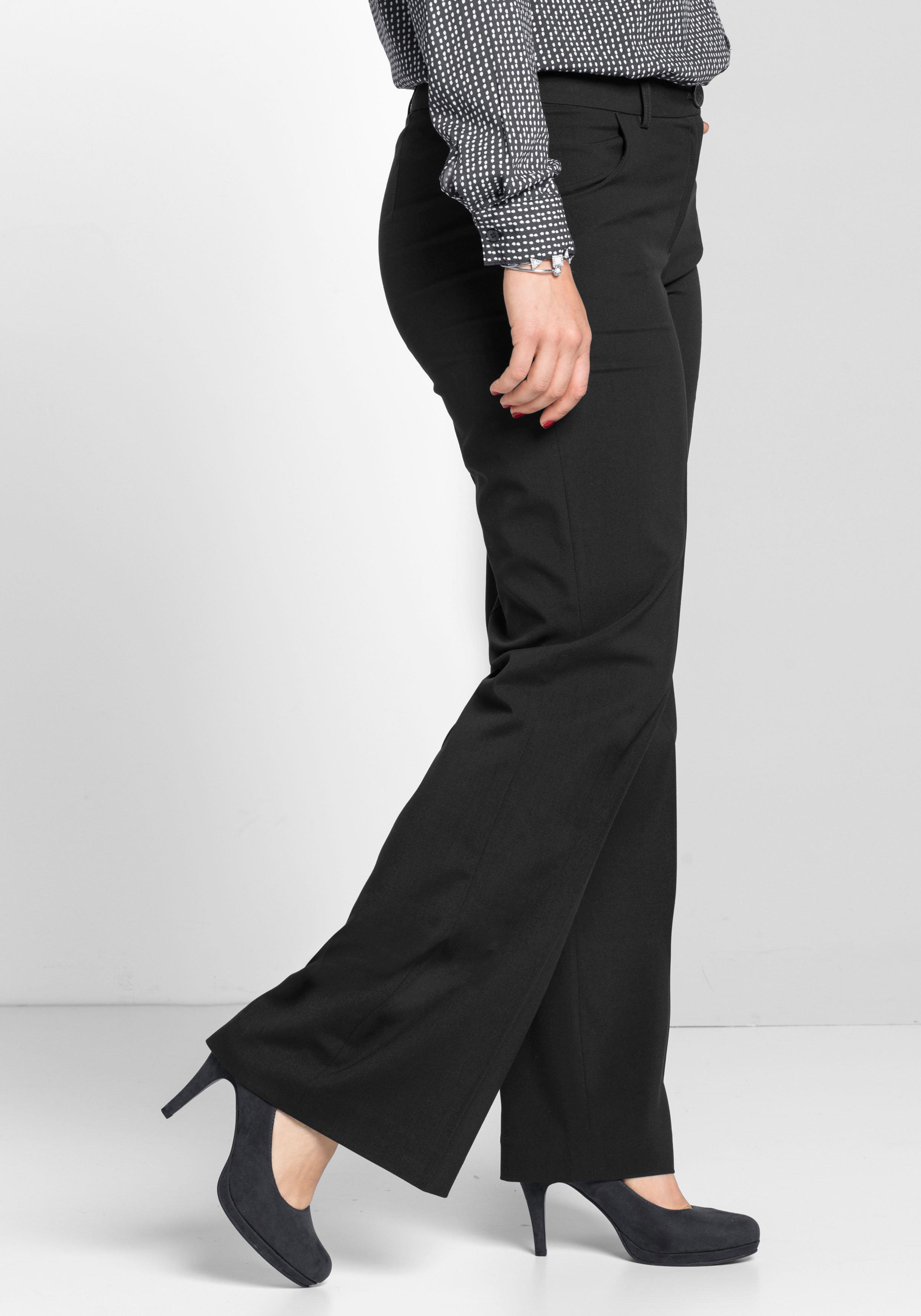 Weite Stretchhose mit Bügelfalte