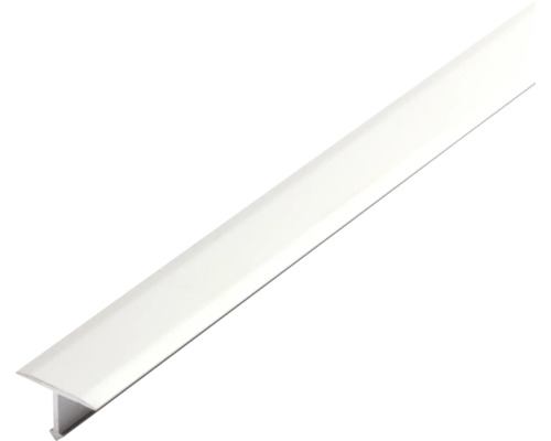 T-Floor aluminium scheidings- en afdekprofiel, 100 cm lang, 8 mm hoog, 25 mm zichtbaar oppervlak, zilver