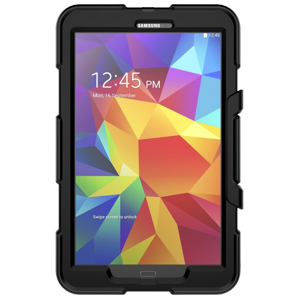 Samsung Galaxy Tab A 10.1 (2016) Snap On Outdoor Silikon Schutz Case Hülle - Schwarz