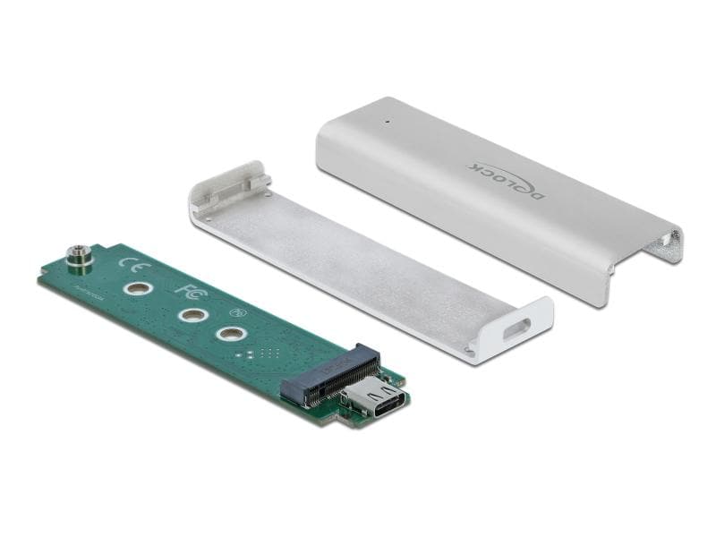 Delock Externes Gehäuse USB-C -  M.2 Key-M, NVME M.2 Delock Externes Gehäuse für M.2 NVMe PCIe SSD mit SuperSpeed USB 10 Gbps (USB 3.2 Gen 2) USB Type-C Buchse