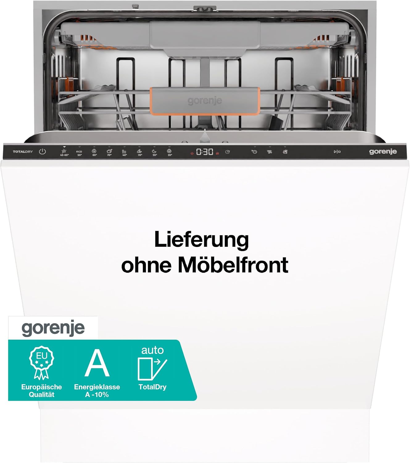 Gorenje GV663A66 Geschirrspüler/Einbaugerät/Made in EU/60 breite/16 Maßgedecke/8 Programme/Nachtprogramm/Status LED Licht/10% besser als Energieeffizienzklasse A/Einbaumaße (HxBxT): 82 x 60 x 55,5cm