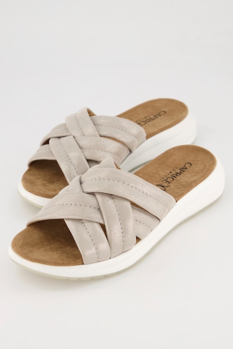 Caprice Leder-Pantoletten, Climotion, Weite H