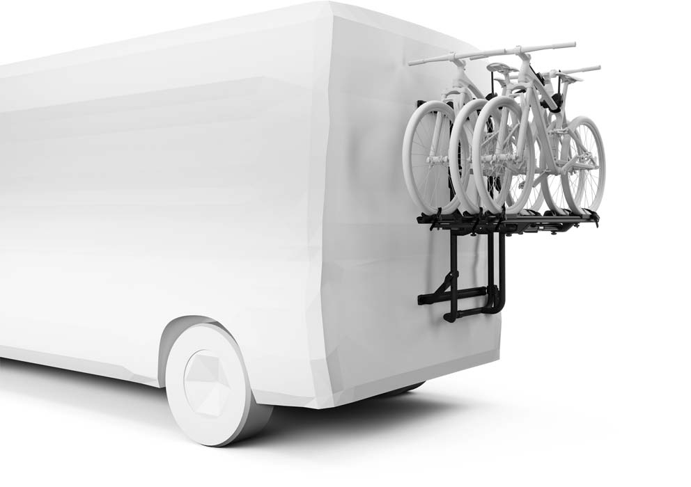 Thule VeloTrack Fahrradträger für Ducato / Jumper / Boxer / Movano / Proace Max passend für 2 Fahrräder, E-Bike geeignet