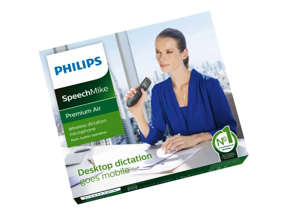 Philips SpeechMike Premium Air SMP4000 - SMP4000 Series - højttalermikrofon - USB - mørkegrå perlemetallisk