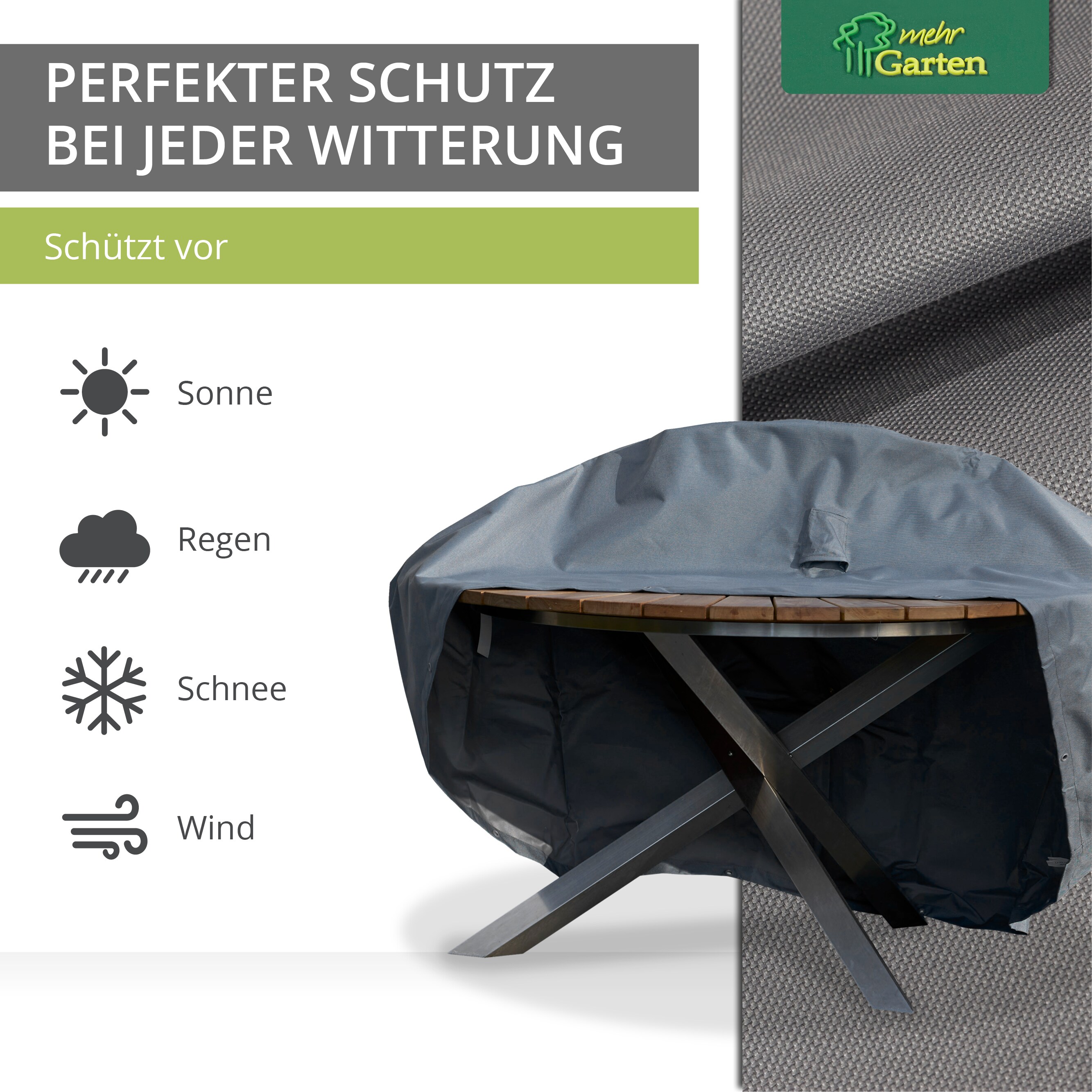 Premium Schutzhülle für Tische rund