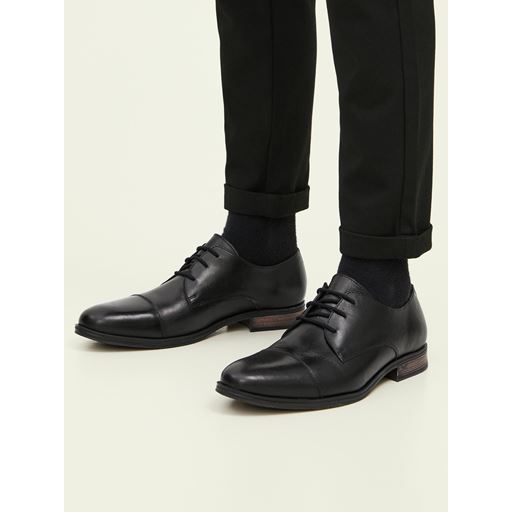 Jack&Jones Raymond Læder Sko, Anthracite, 40