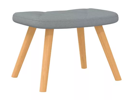 Chaise à bascule avec tabouret Gris clair Tissu