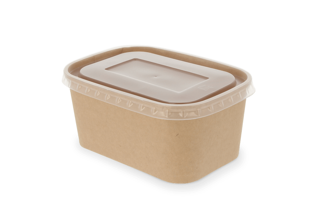 Maaltijdbak karton 1000ml 17,3x12,1x7,5cm Kraft