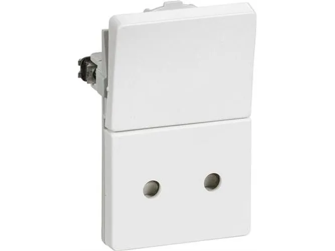 LAURITZ KNUDSEN FUGA® stikkontakt 1,5 modul med 1-pol afbryder 2-pol hvid.